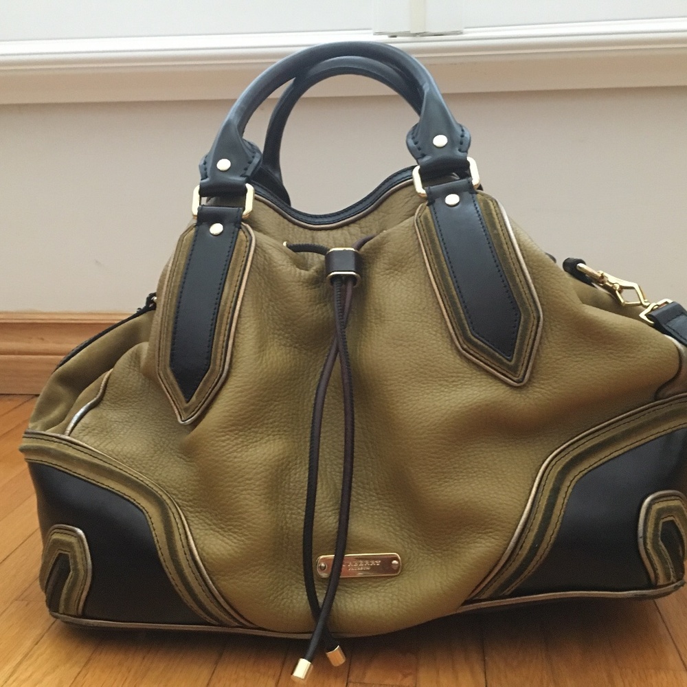 Burberry Prorsum  Cabas Sa Medium Trpz Yellow Mustard Nubuck Satchel